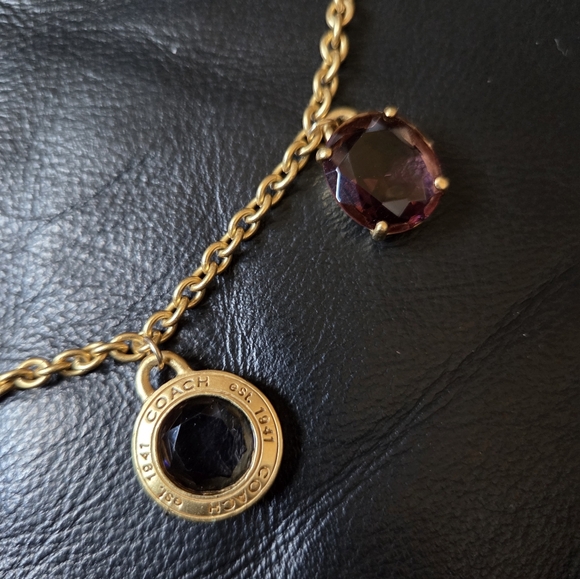 "Coach" Brand Necklace With Stones - Picture 5 of 6